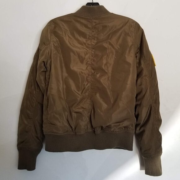Timing Army Green Handmade Patched Bomber Jacket - Picture 5 of 15
